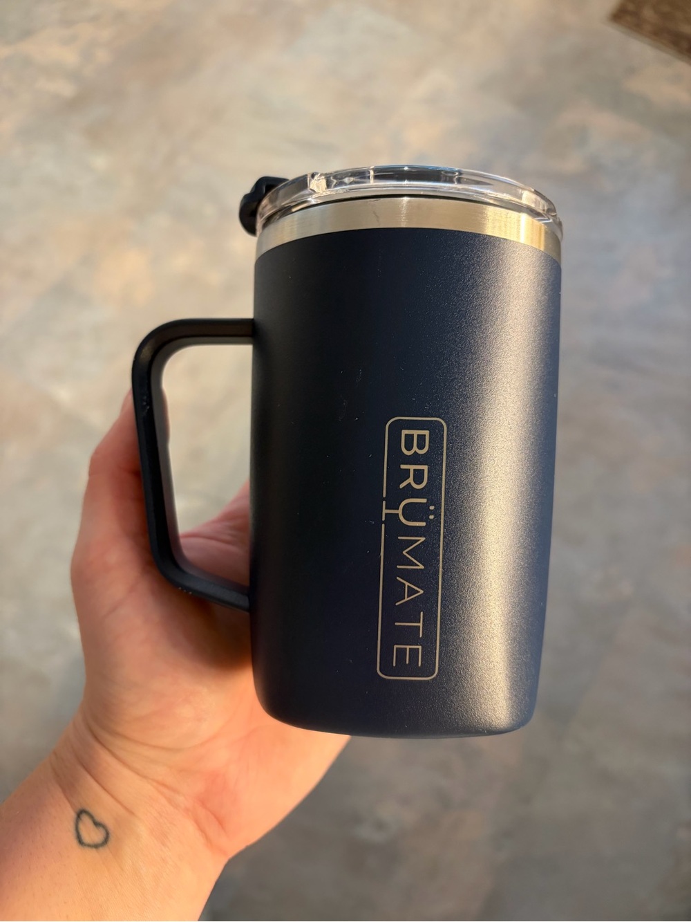 BrüMate Navy Insulated Travel Mug with Handle – Double-Wall Stainless
